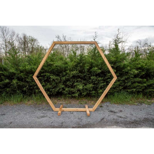 Arche en bois mariage hexagonale 2,20m