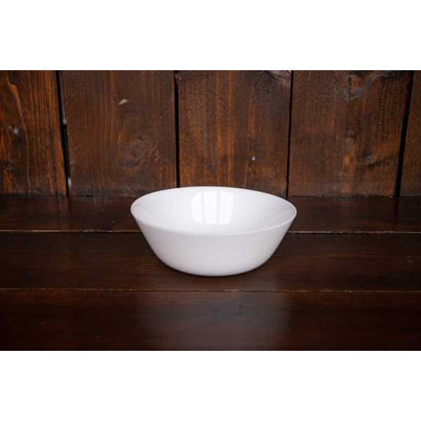 Lot De 6 Bols En Verre Opale Galileo - 15 Cm, 680 Ml, Design à Rainures, Blanc, Lave-vaisselle Et Micro-ondes Safe