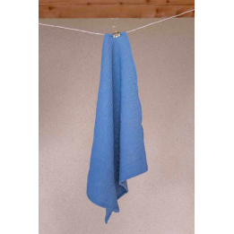 Serviette gaze de coton Bleue Serviette gaze de coton Bleue