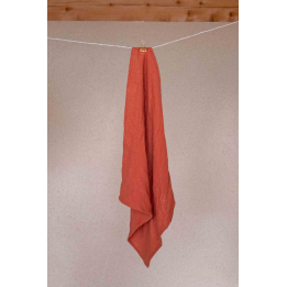 Serviette gaze de coton brique Serviette gaze de coton brique