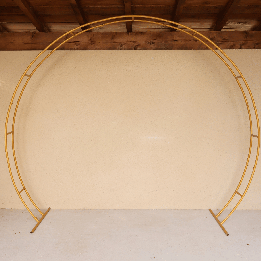 Arche de cérémonie ronde dorée