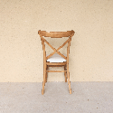 Chaise Bistrot bois dos croisé