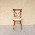 Chaise Bistrot bois dos croisé