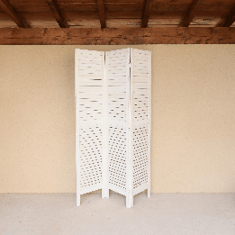 Location paravent en bois blanc 170 cm | August Events