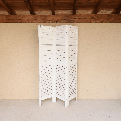 Location paravent en bois blanc 170 cm | August Events