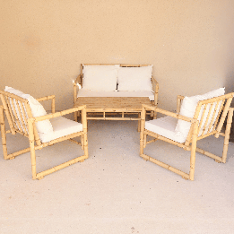 Salon de jardin Bambou