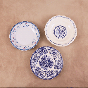 Assiette plate Bleue vintage