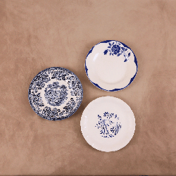 Assiette à dessert Vintage bleue