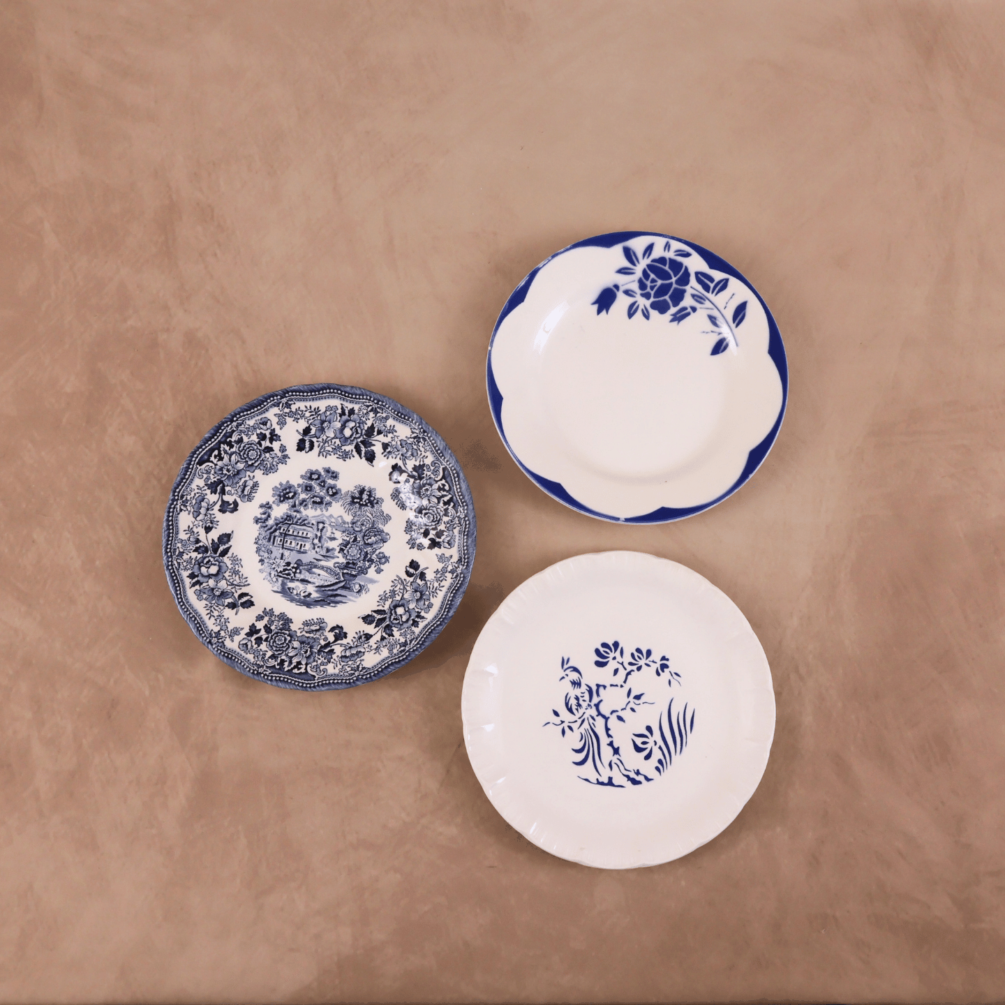 Assiette à dessert Vintage bleue