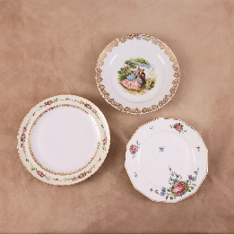 Assiette plate Vintage fleurie Assiette plate Vintage fleurie