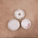 Assiette à dessert fleurie dorée vintage