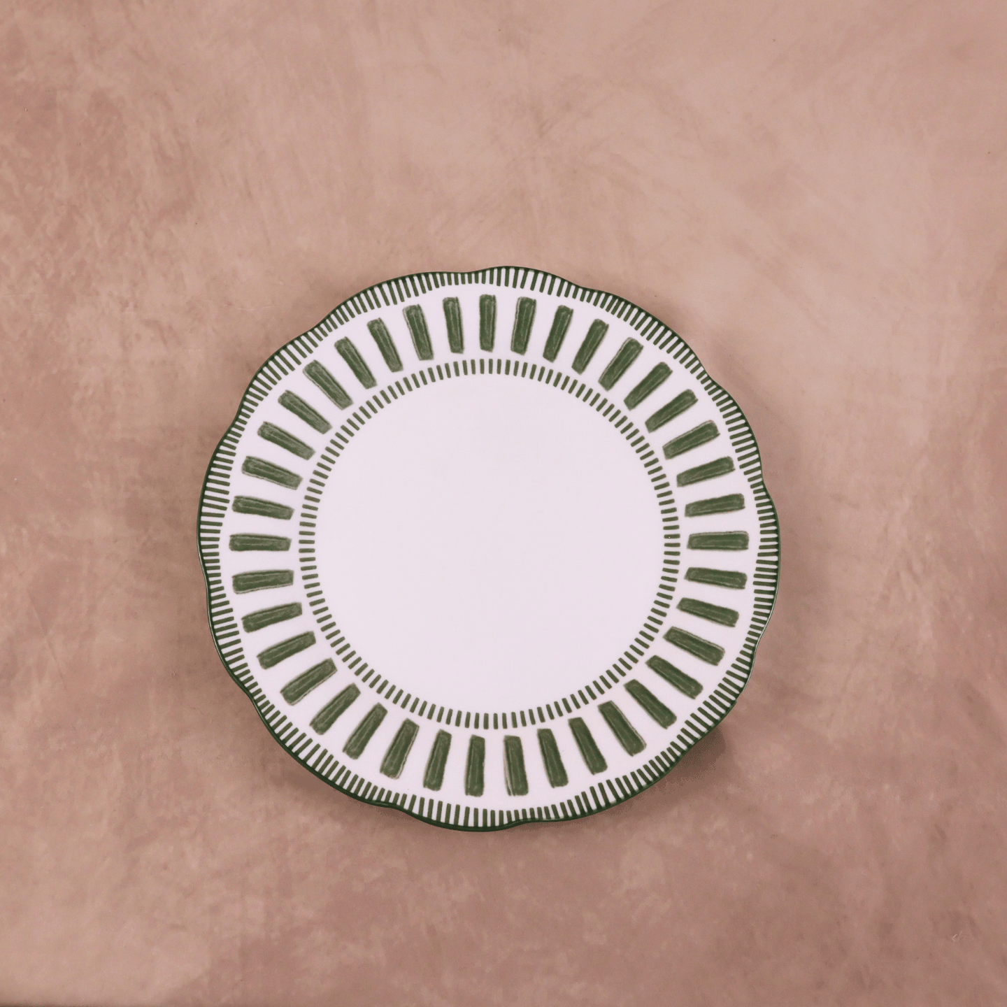 Assiette plate Napoli vert 27cm