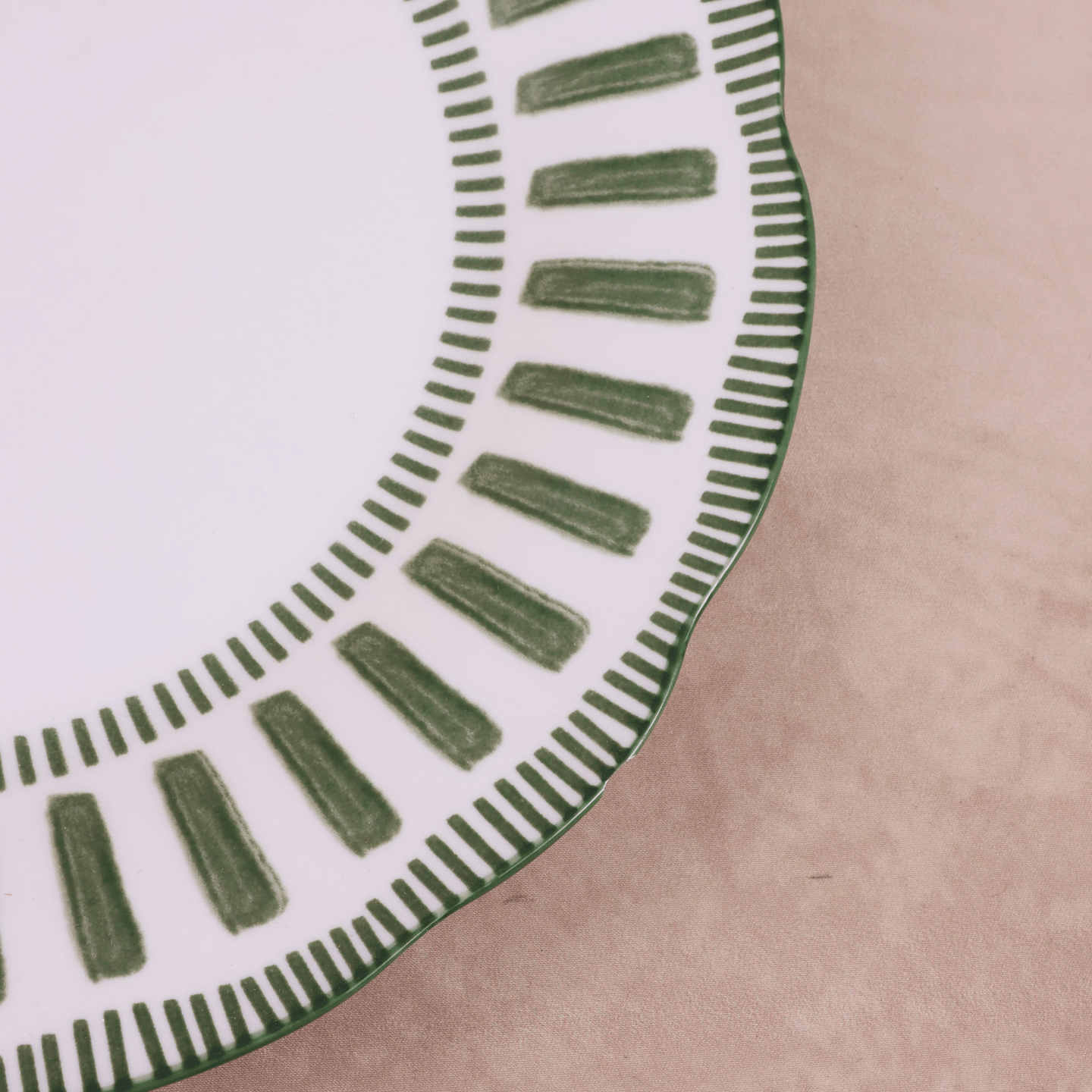 Assiette plate Napoli vert 27cm