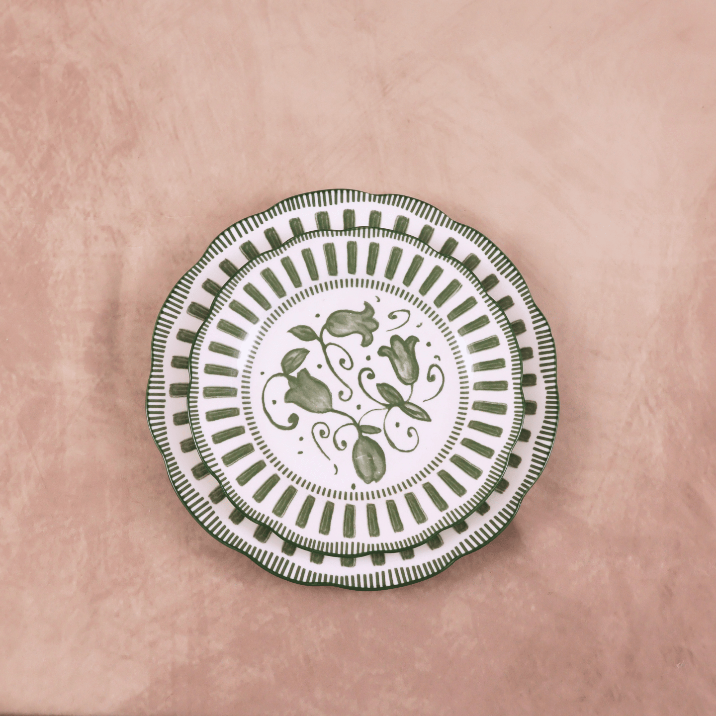 Assiette plate Napoli vert 27cm