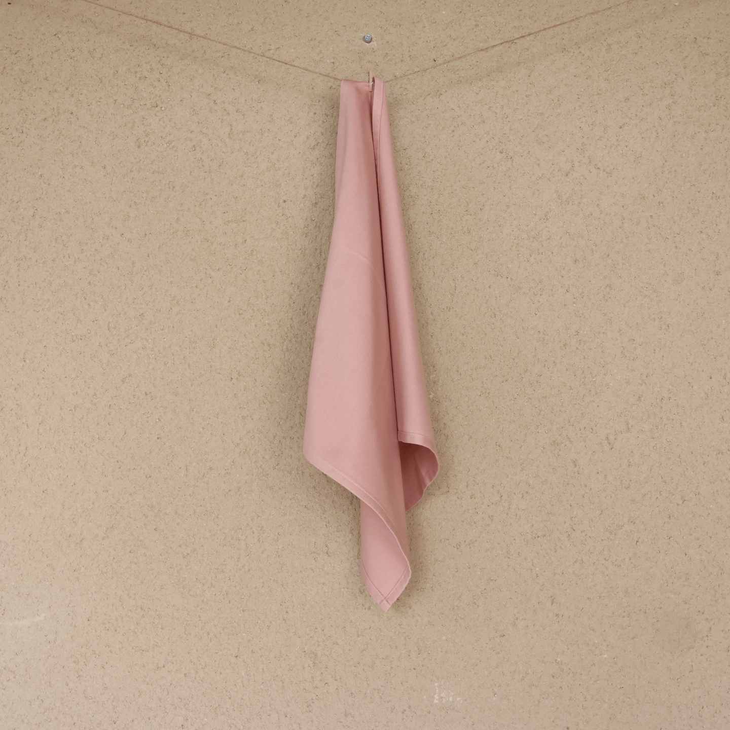 Serviette tissu rose poudré