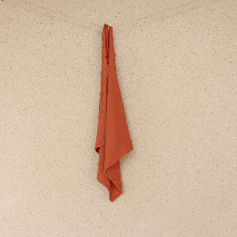 Serviette gaze de coton brique Serviette gaze de coton brique