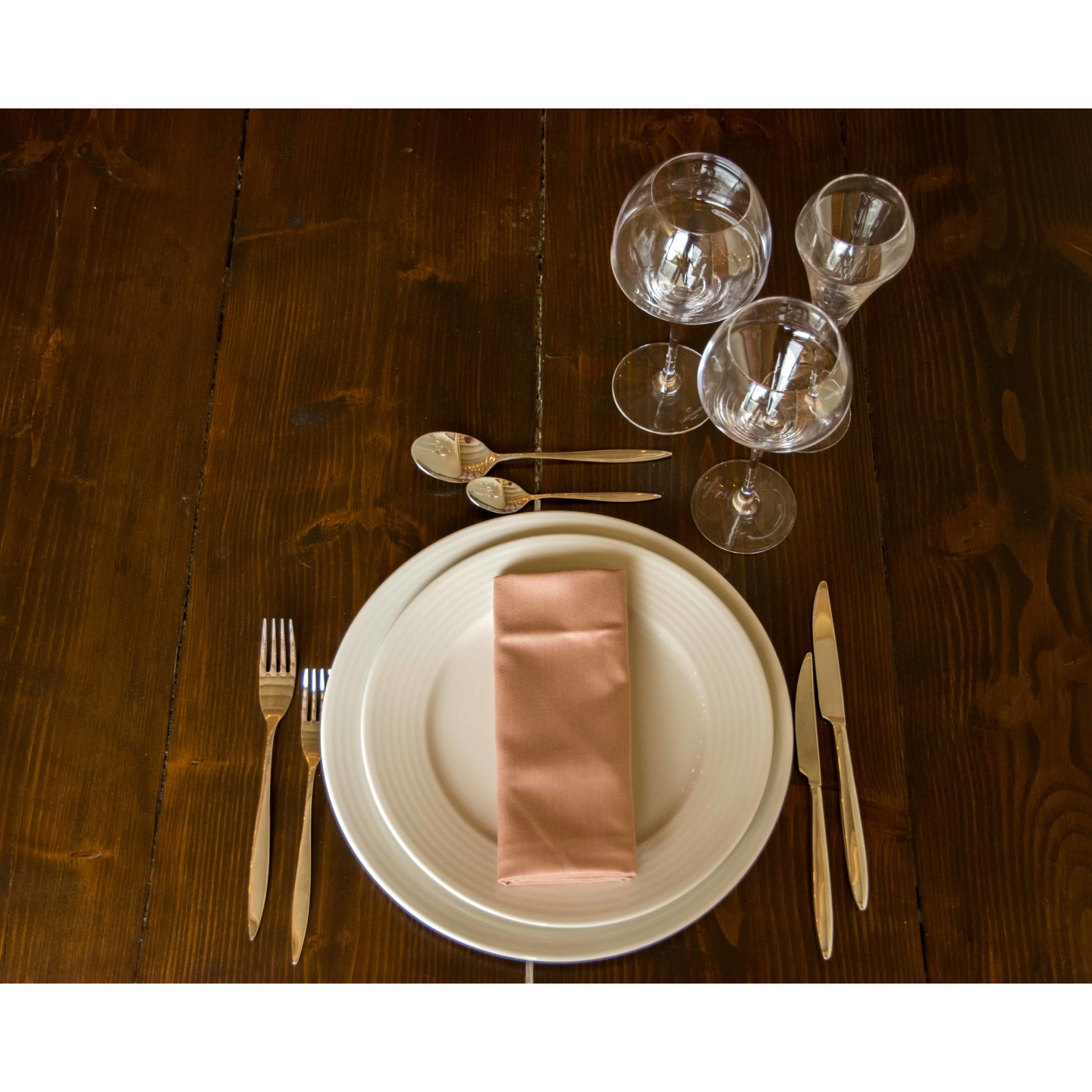 Serviette tissu rose poudré