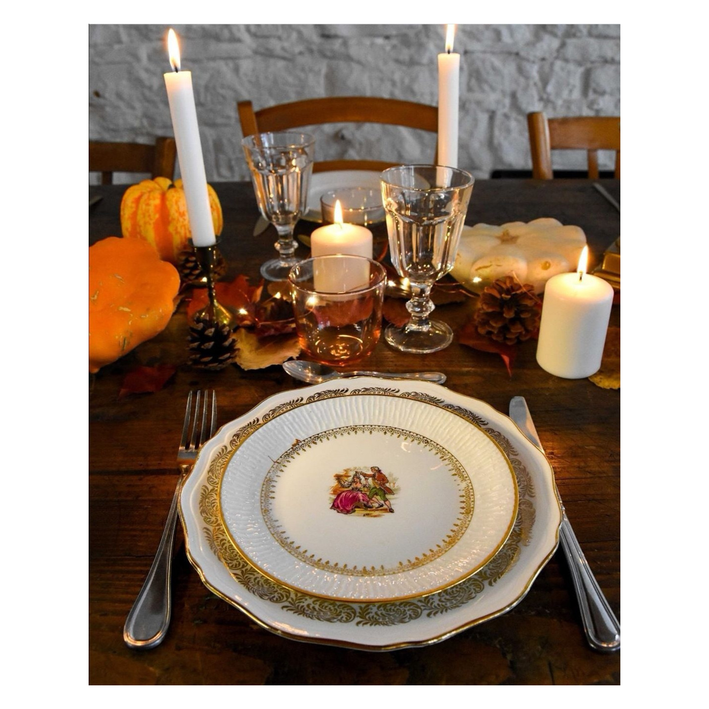 Assiette à dessert Vintage fleurie